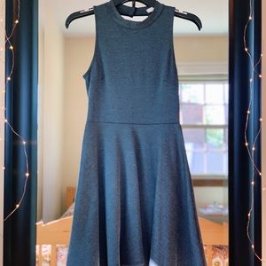 Gray Dress with Keyhole Back